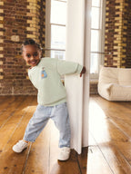 Back Printed Crew Neck Sweat Top (3mths-7yrs)
