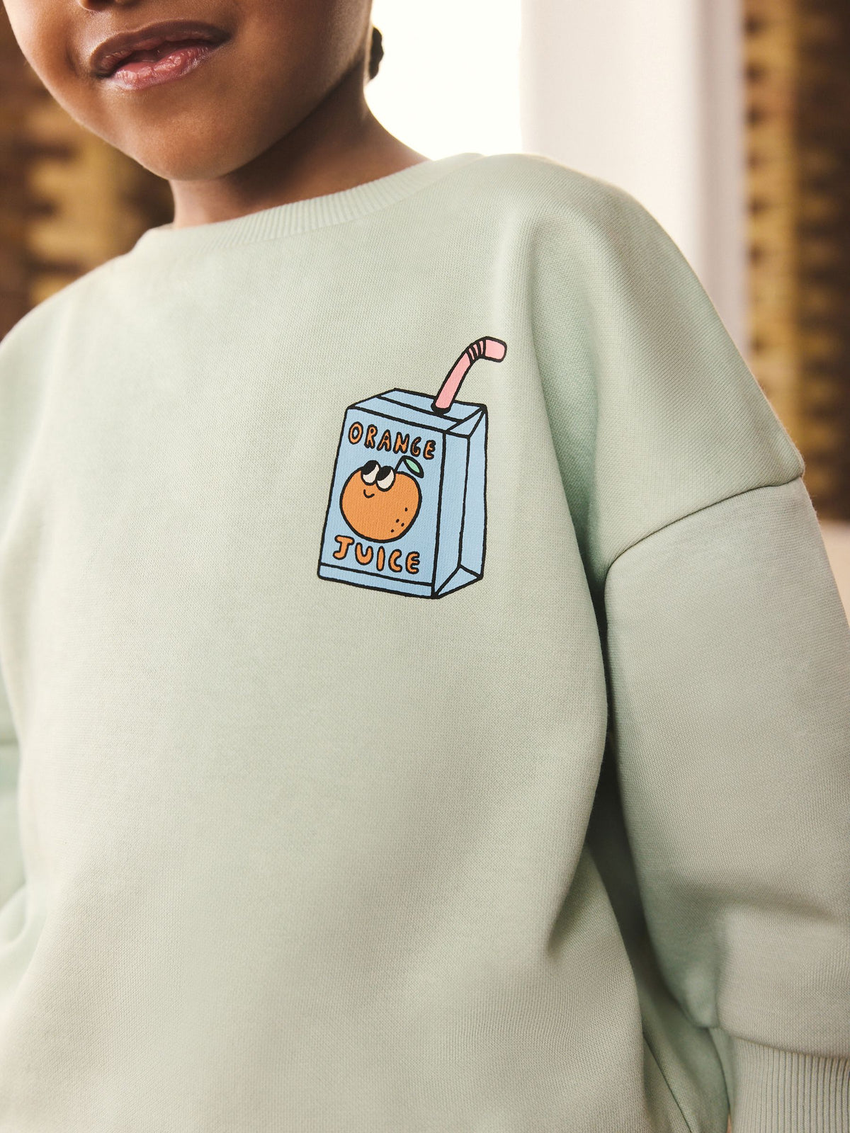 Back Printed Crew Neck Sweat Top (3mths-7yrs)