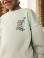 Back Printed Crew Neck Sweat Top (3mths-7yrs)
