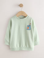 Back Printed Crew Neck Sweat Top (3mths-7yrs)