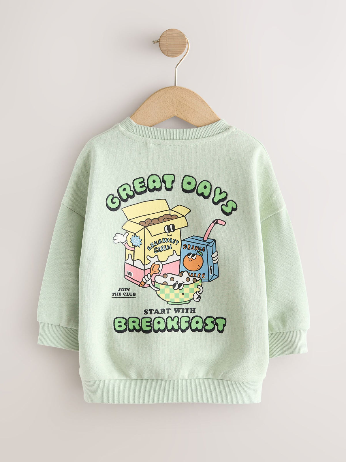 Back Printed Crew Neck Sweat Top (3mths-7yrs)