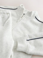 Grey Marl Half Zip Top and Joggers Set (3mths-7yrs)