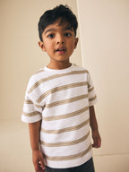 Tan Brown Jersey Shirt T-Shirt and Joggers 3 Piece Set (3mths-7yrs)