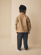 Tan Brown Jersey Shirt T-Shirt and Joggers 3 Piece Set (3mths-7yrs)