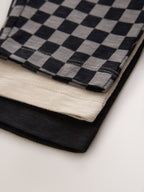 Black Cement And Checkerboard Stripe Joggers 3 Pack (3mths-7yrs)