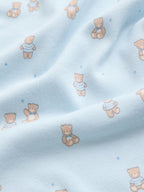Blue 7 Pack Short Sleeve Baby Bear Bodysuit