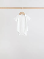 Blue 7 Pack Short Sleeve Baby Bear Bodysuit