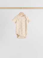 Brown Bear Short Sleeve Baby Bodysuits 5 Pack