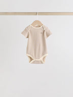 Brown Bear Short Sleeve Baby Bodysuits 5 Pack