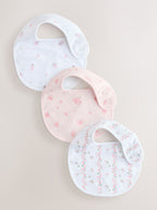 Pink/White Bibs 3 Pack