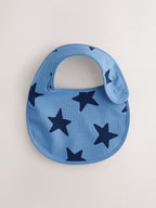 Navy Star Baby Bibs 5 Pack
