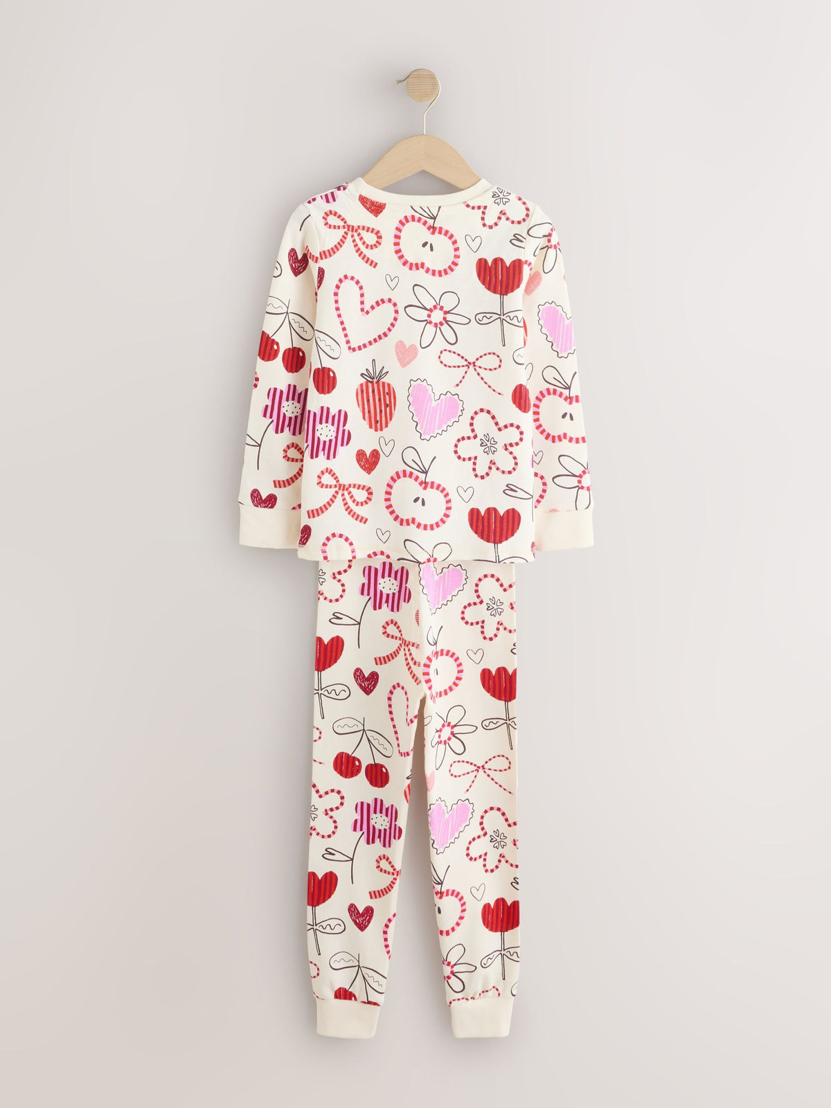 Pink/Red Snuggle Pyjamas 3 Pack (9mths-12yrs)