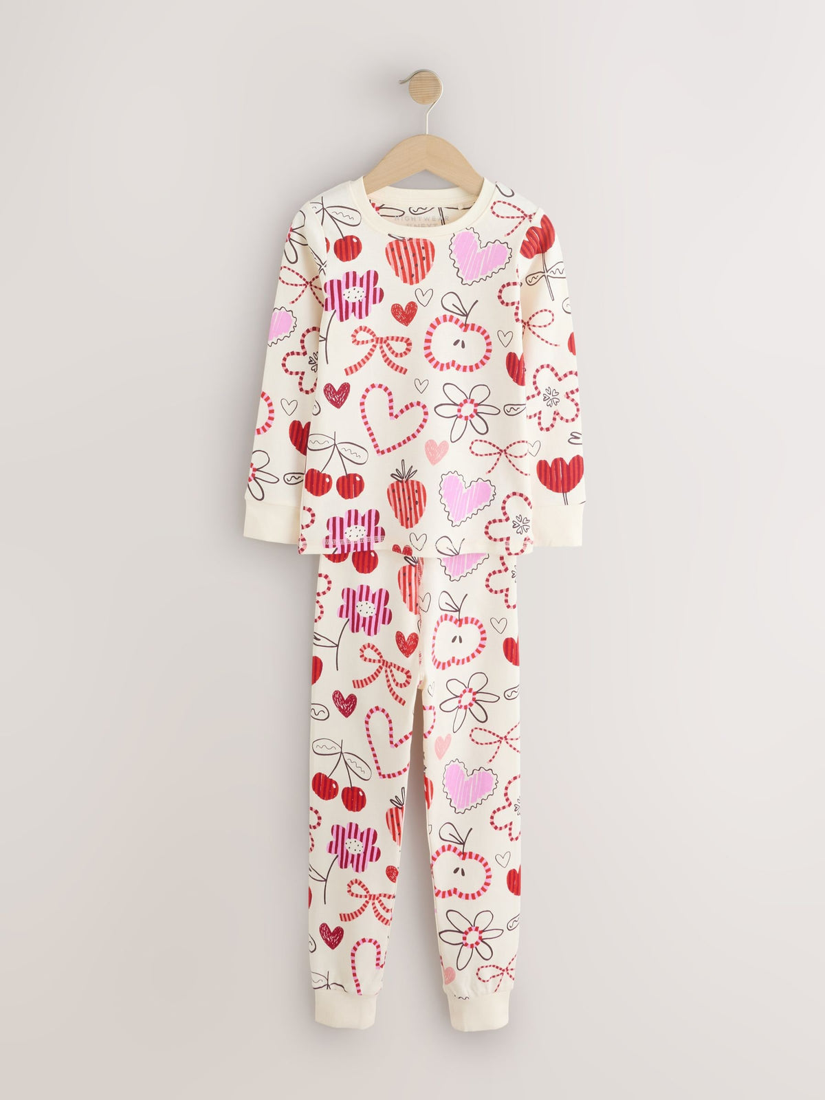 Pink/Red Snuggle Pyjamas 3 Pack (9mths-12yrs)