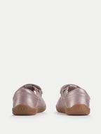 Start-Rite Pink Blush Pearlised Leather Eternal T-bar Rip-tape First Walking Shoes