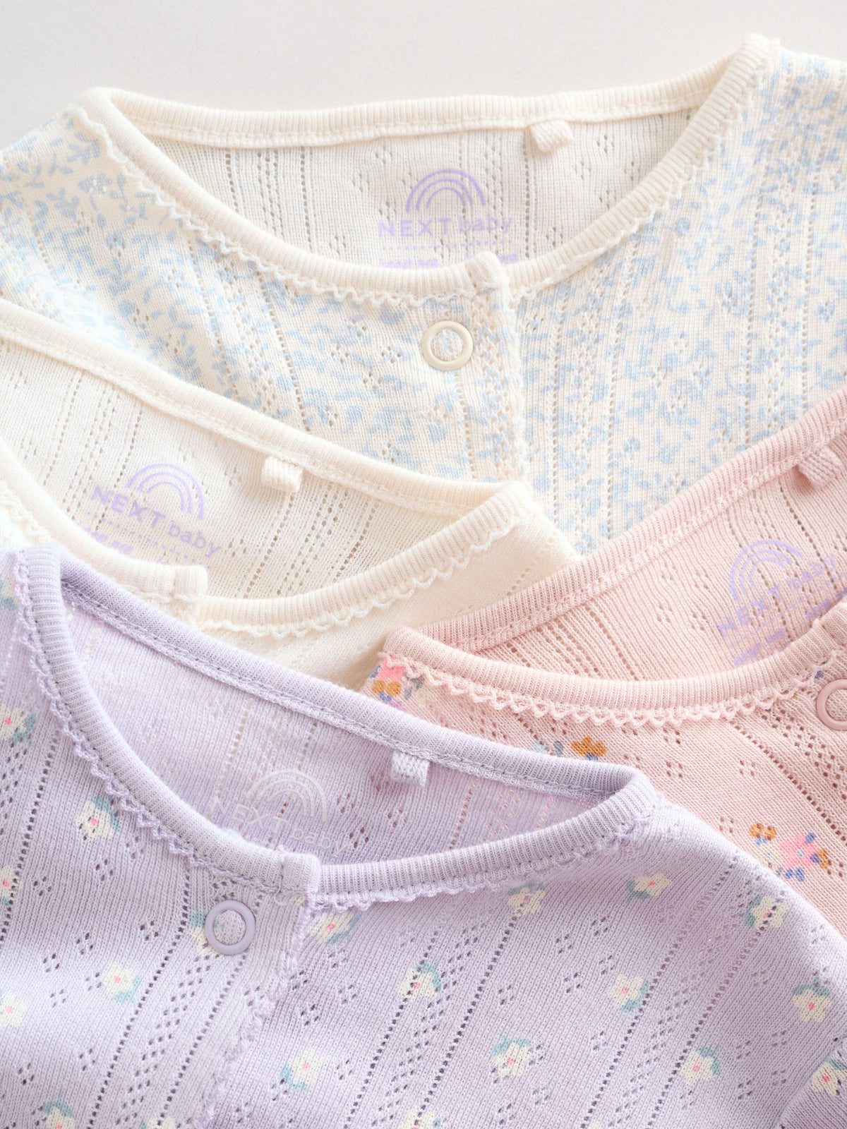 Lilac Purple Baby Sleepsuit 4 Pack (0mths-2yrs)