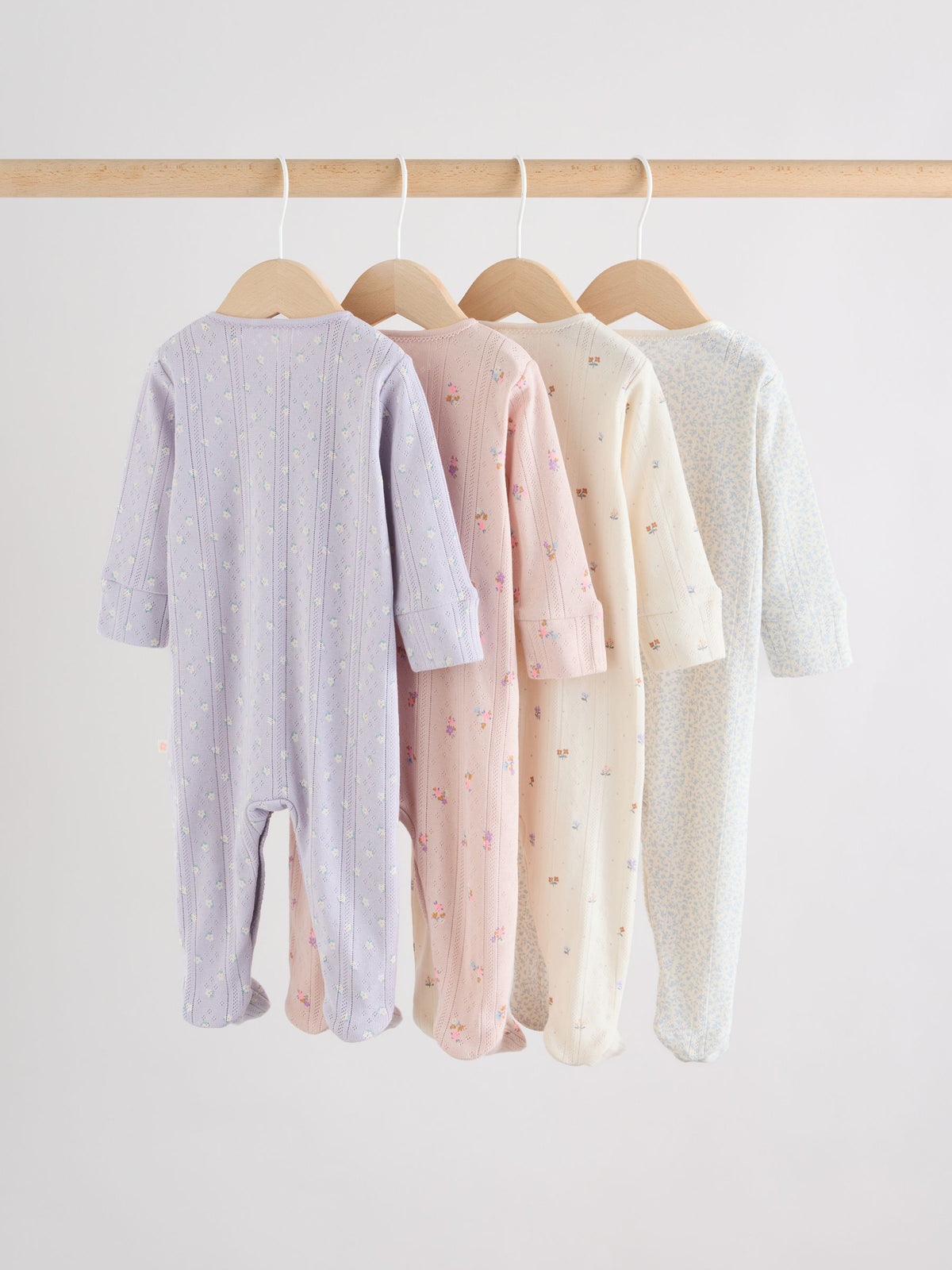 Lilac Purple Baby Sleepsuit 4 Pack (0mths-2yrs)
