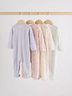 Lilac Purple Baby Sleepsuit 4 Pack (0mths-2yrs)
