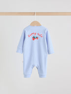 Blue Baby Strawberry Sleepsuit 3 Pack (0mths-3yrs)