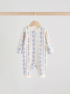 Blue Baby Strawberry Sleepsuit 3 Pack (0mths-3yrs)