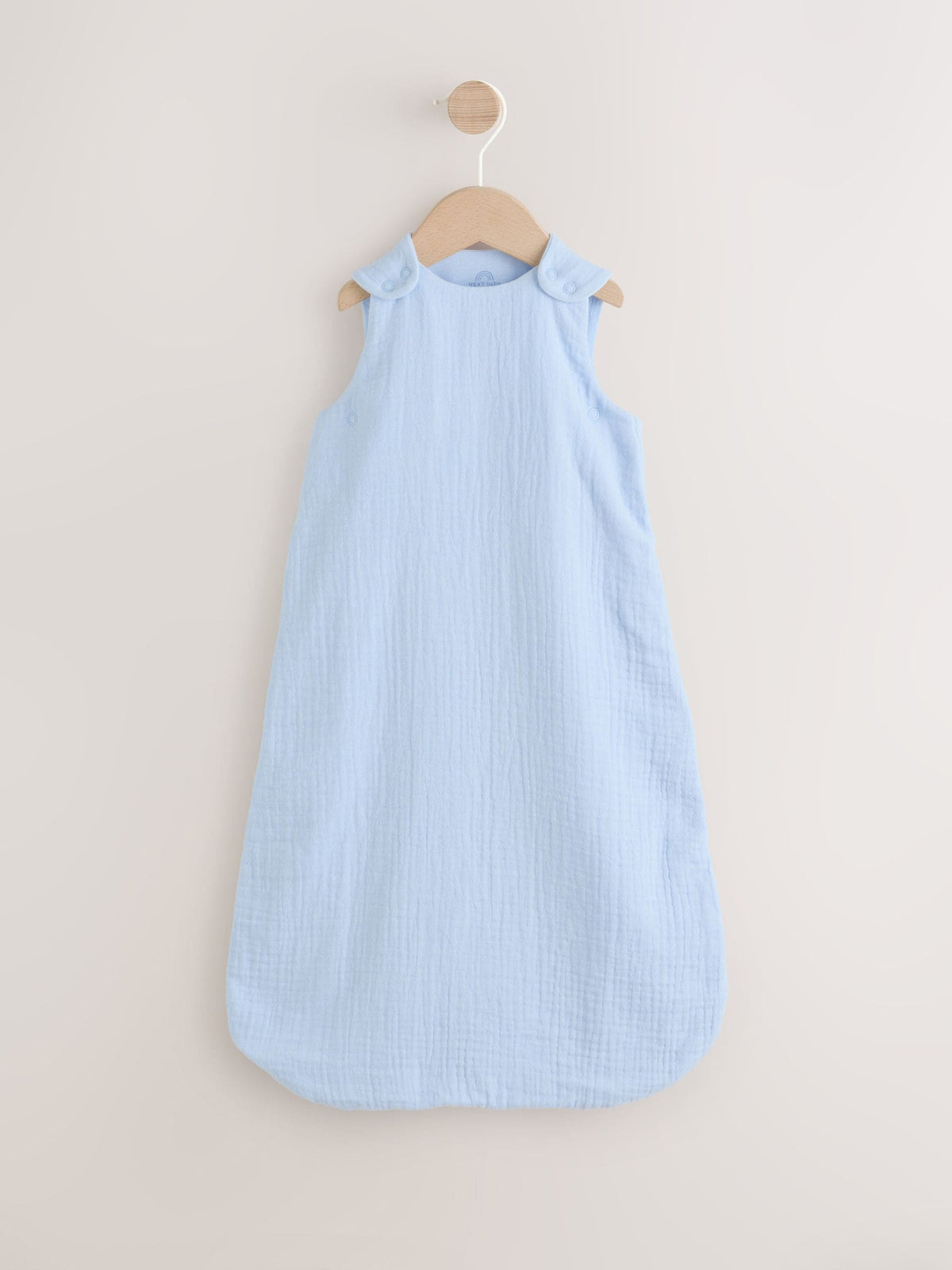 Blue Muslin 1 Tog Baby Sleep Bag