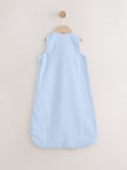 Blue Muslin 1 Tog Baby Sleep Bag