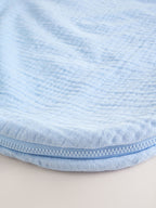 Blue Muslin 1 Tog Baby Sleep Bag