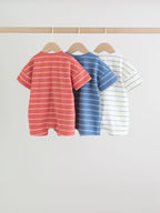 Stripe Jersey Baby Rompers 3 Pack