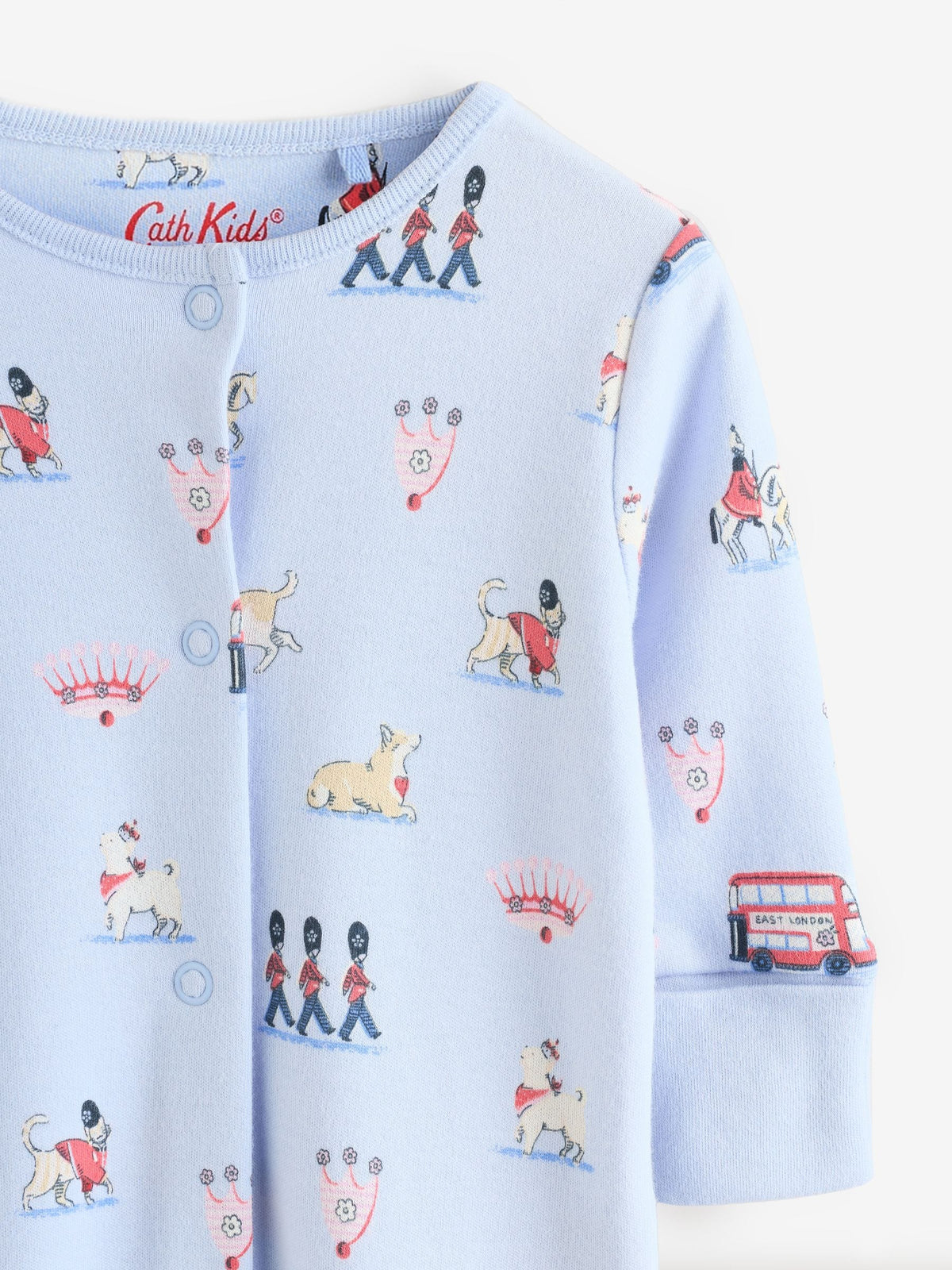 Blue Cath Kidston London Baby Sleepsuit