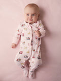 Pink Cath Kidston London Baby Sleepsuit
