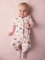 Pink Cath Kidston London Baby Sleepsuit