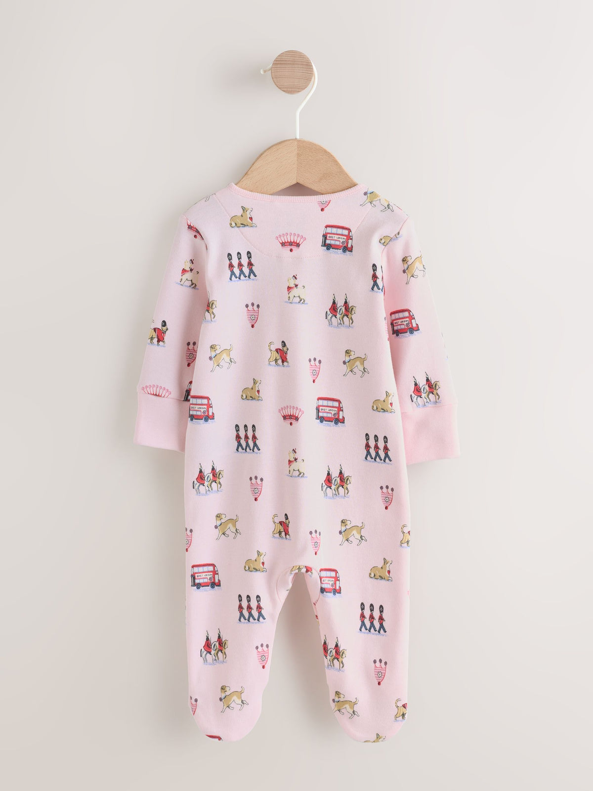 Pink Cath Kidston London Baby Sleepsuit
