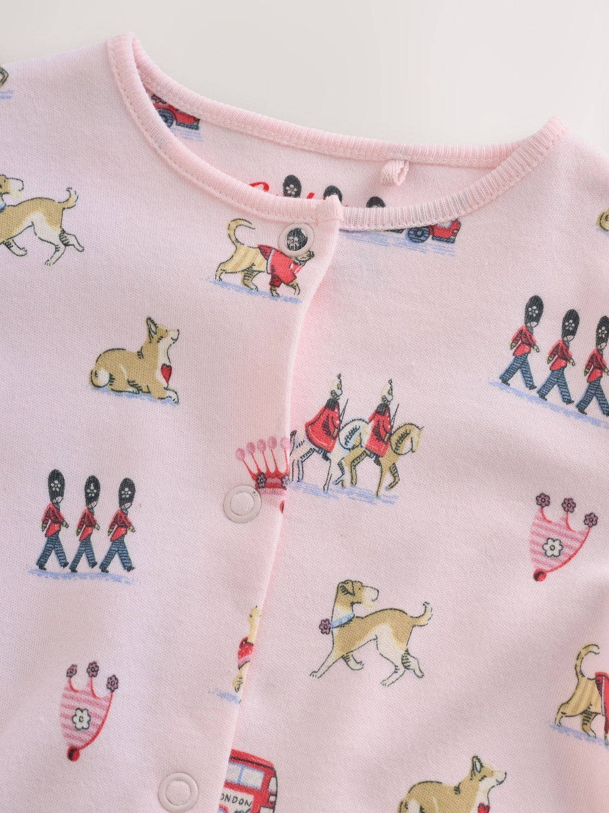 Pink Cath Kidston London Baby Sleepsuit