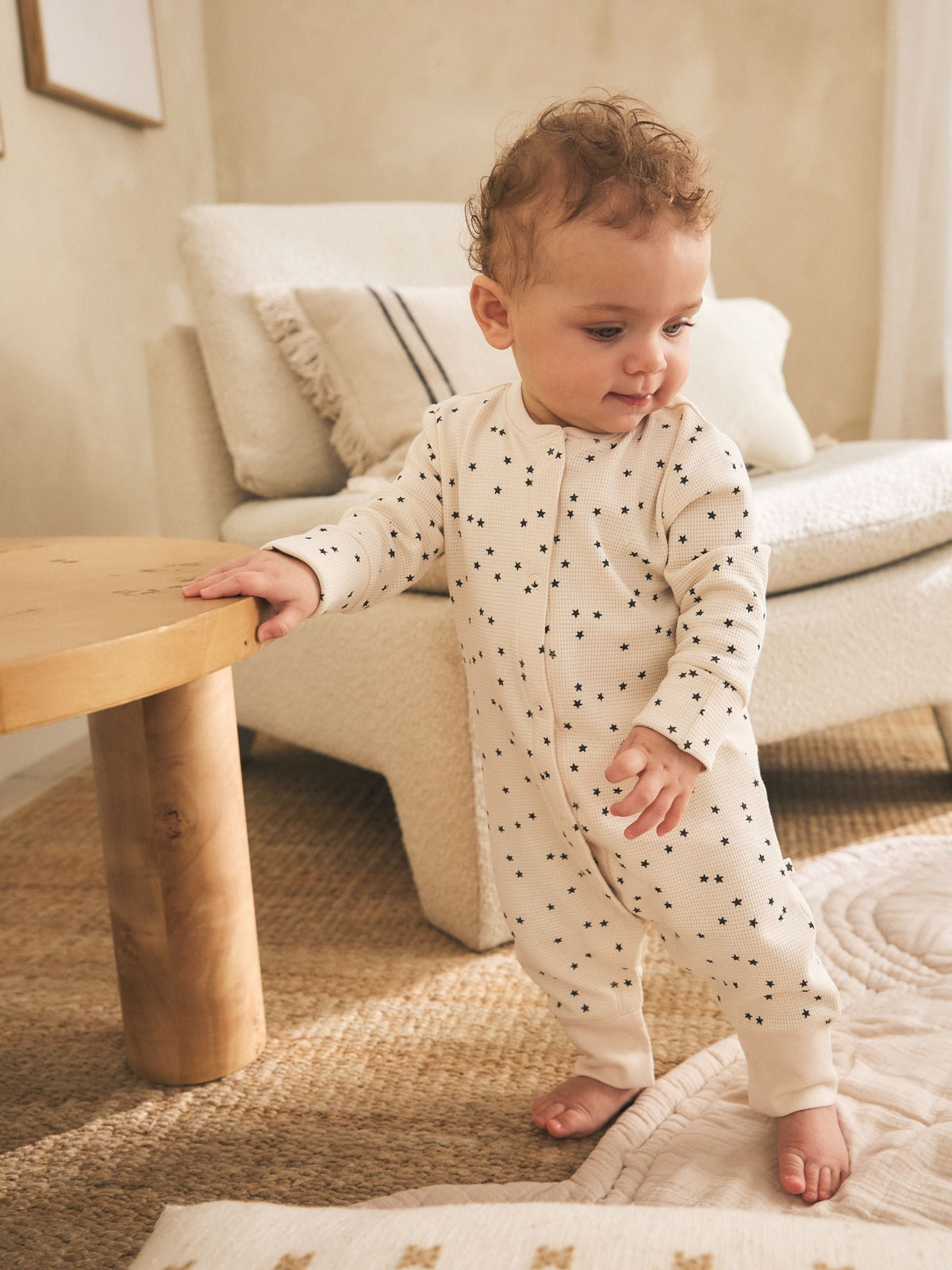 Monochrome Waffle Baby Sleepsuits 3 Pack (0mths-3yrs)