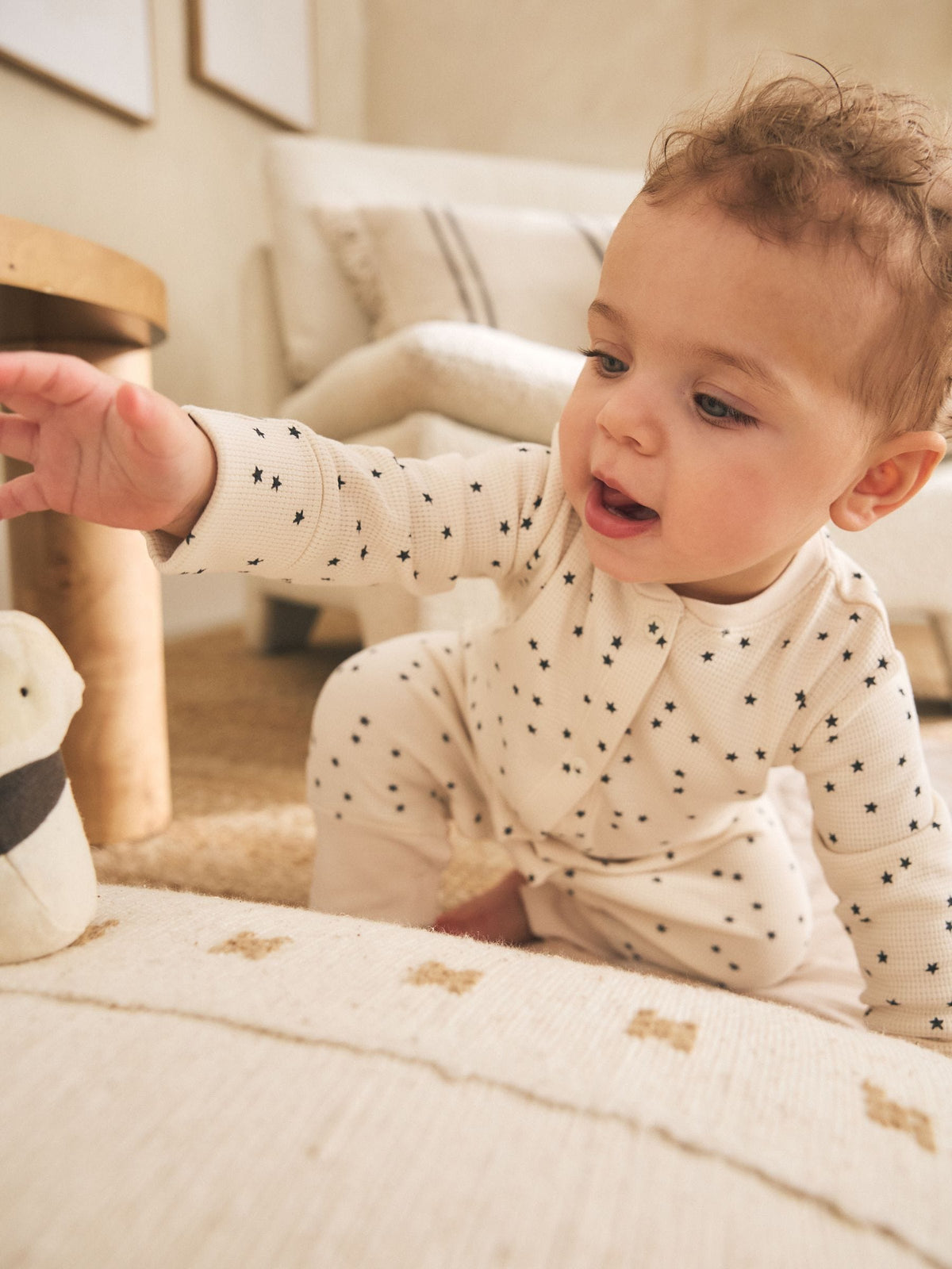 Monochrome Waffle Baby Sleepsuits 3 Pack (0mths-3yrs)