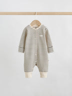 Monochrome Waffle Baby Sleepsuits 3 Pack (0mths-3yrs)