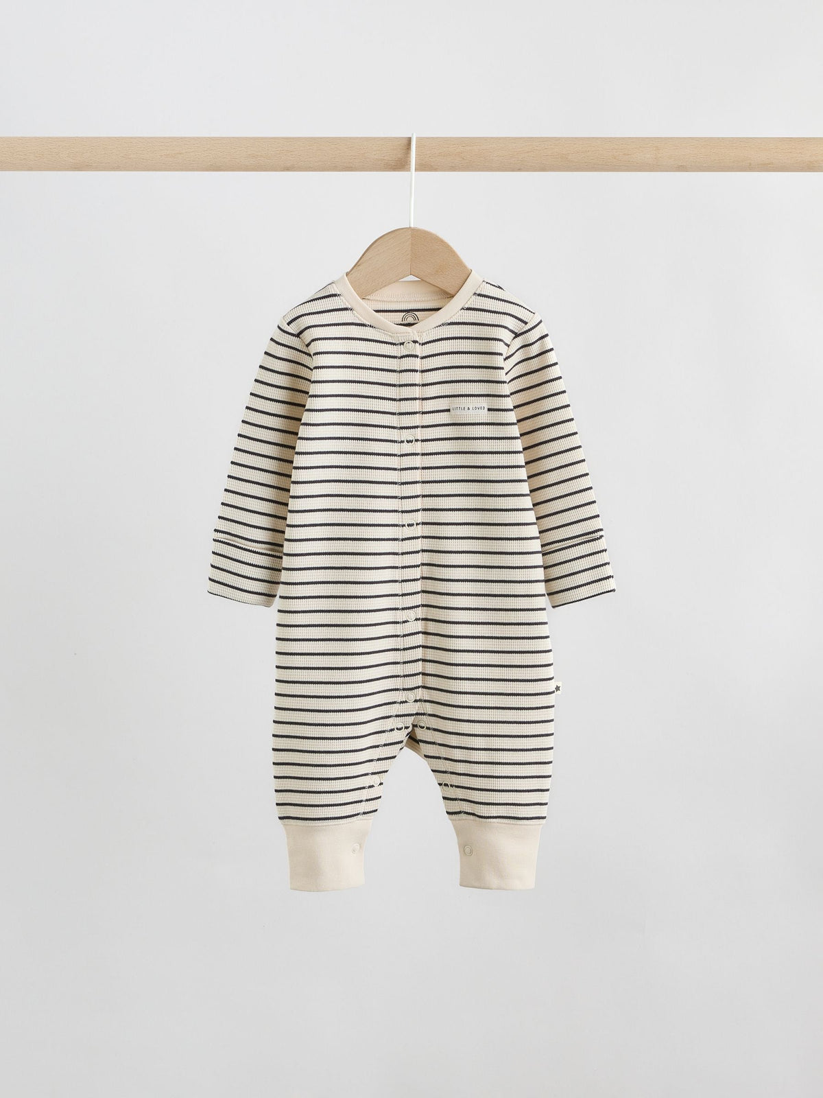 Monochrome Waffle Baby Sleepsuits 3 Pack (0mths-3yrs)