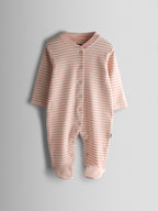 JoJo Maman Bébé Pink Bunny Cotton Footed 3 Pack Sleepsuit