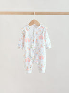 Multi Two Way Zip Baby Sleepsuit 3 Pack (0mths-3yrs)