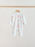 Multi Two Way Zip Baby Sleepsuit 3 Pack (0mths-3yrs)