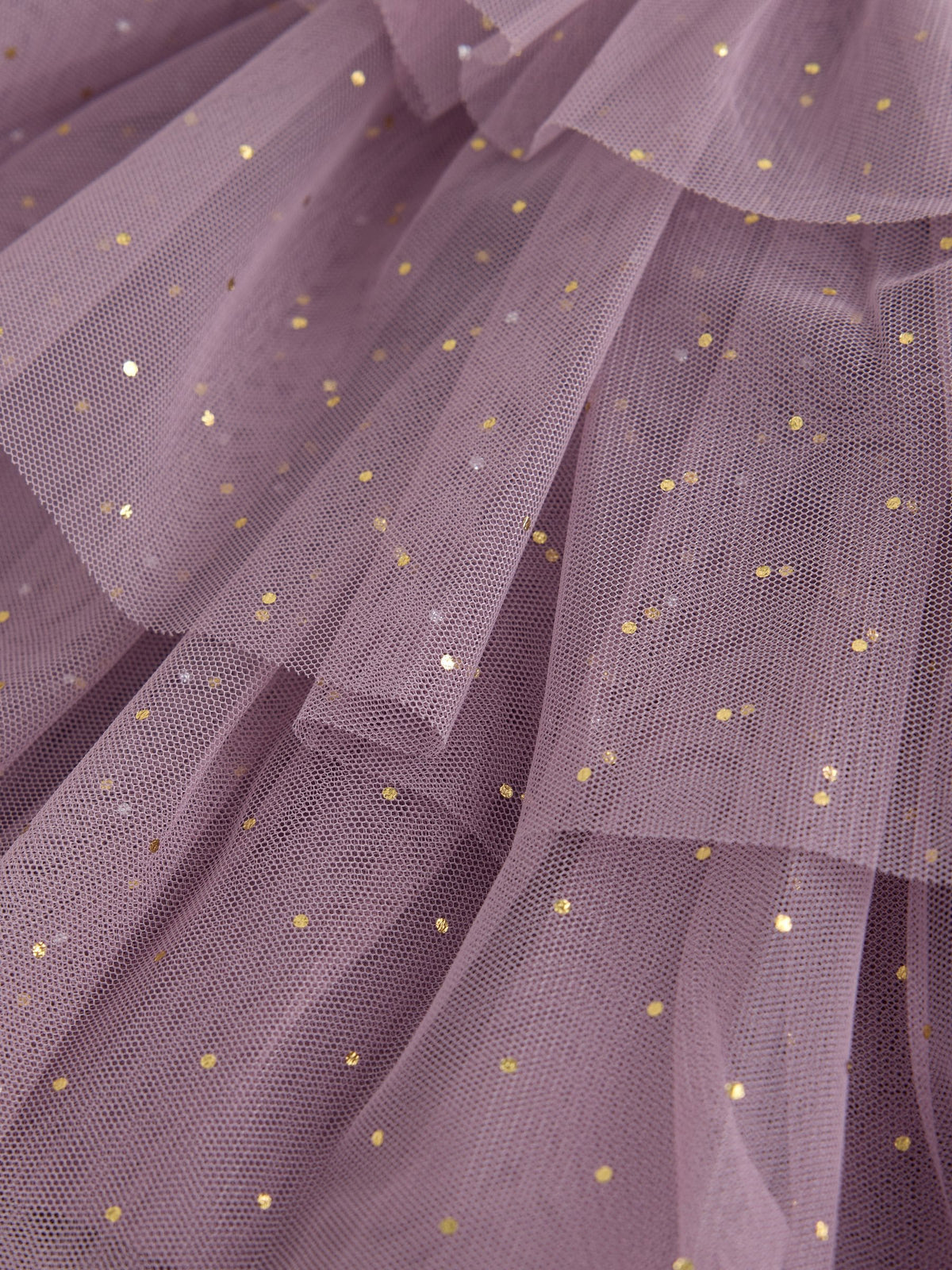 Lilac Purple Bear Long Sleeve Ribbed Mesh Dress (3mths-7yrs)