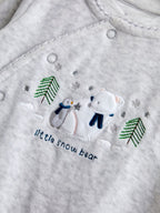 JoJo Maman Bébé Grey Snow Bear All In One