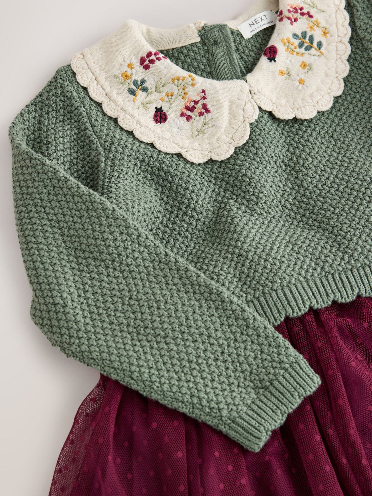 Green Knitted Jumper & Skirt Set (3mths-7yrs)
