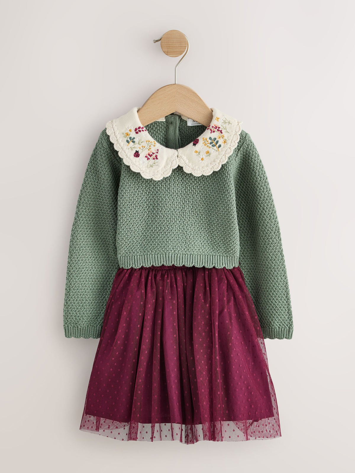 Green Knitted Jumper & Skirt Set (3mths-7yrs)