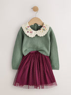 Green Knitted Jumper & Skirt Set (3mths-7yrs)