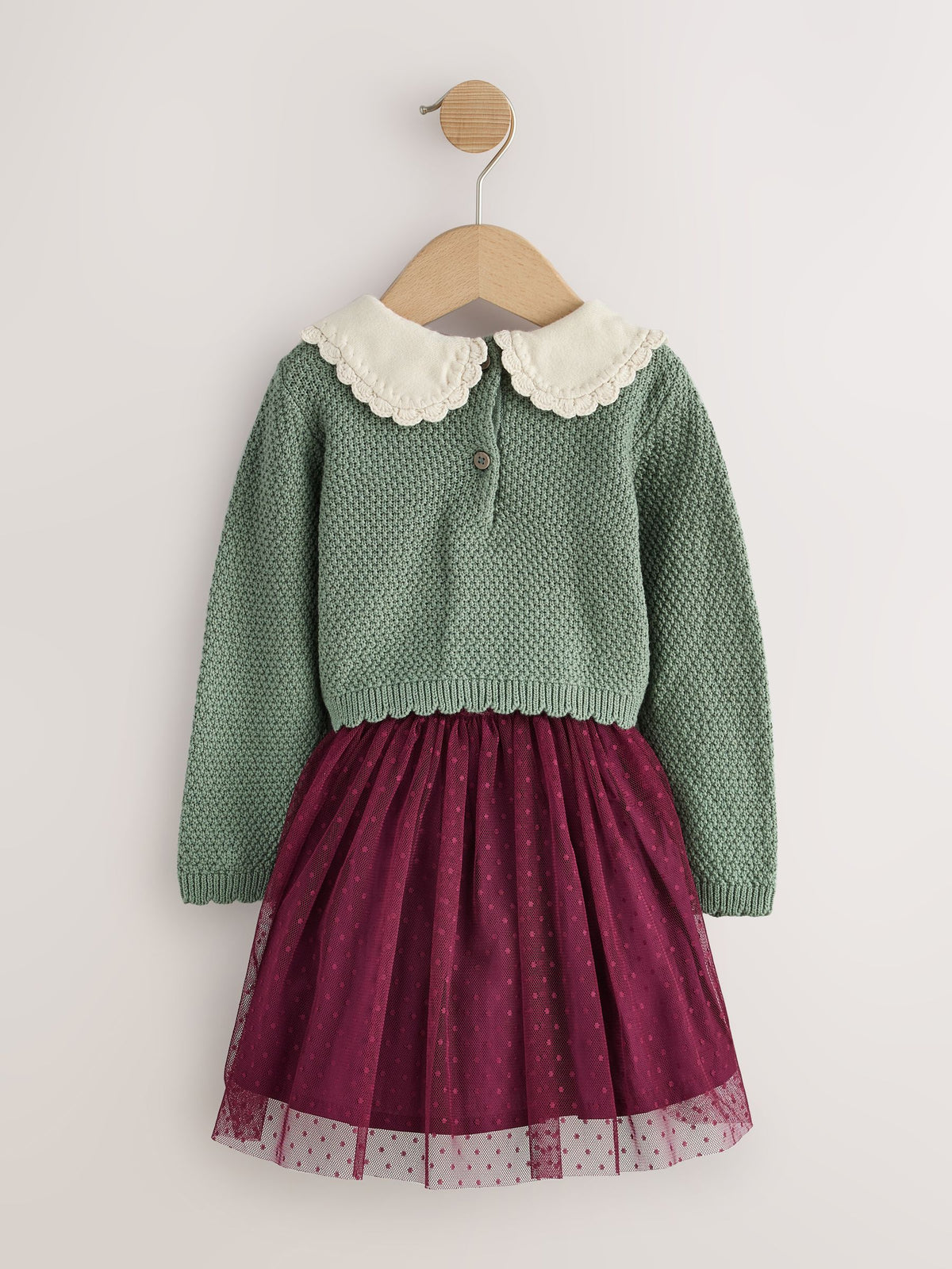 Green Knitted Jumper & Skirt Set (3mths-7yrs)