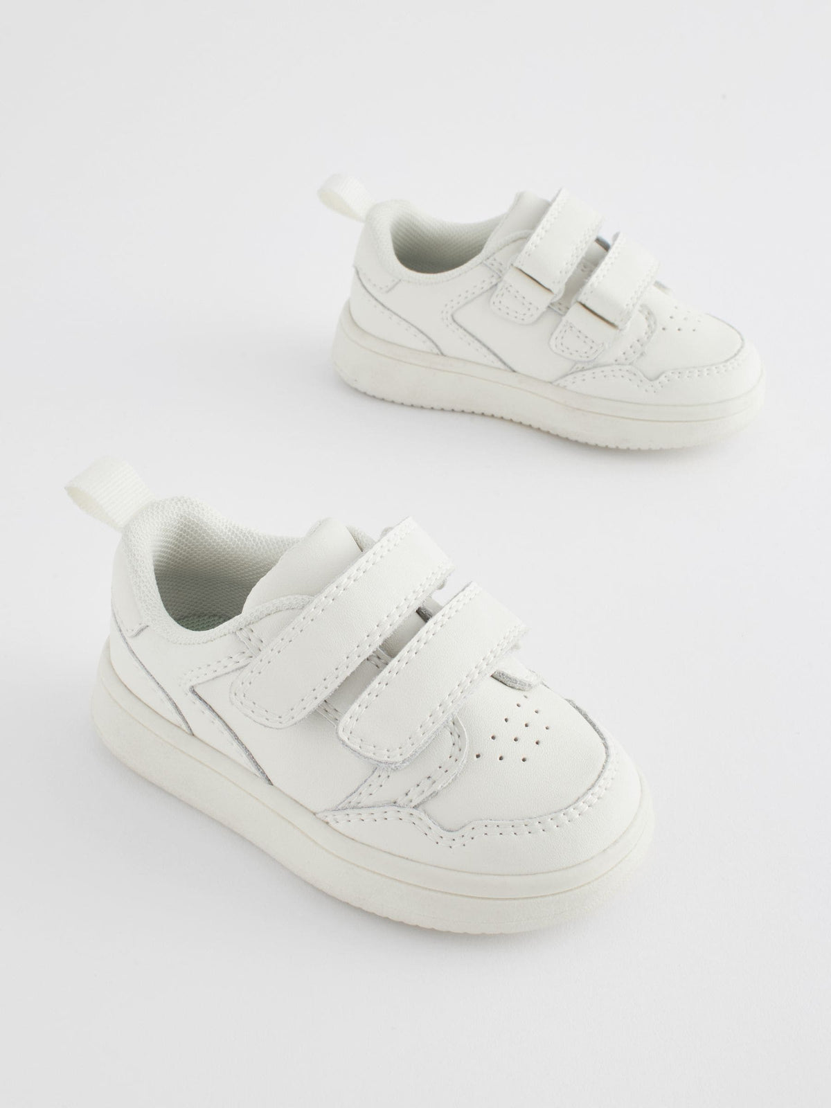 White Wide Fit (G) Touch Fastening Leather First Walker Baby Shoes