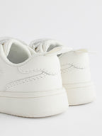 White Wide Fit (G) Touch Fastening Leather First Walker Baby Shoes
