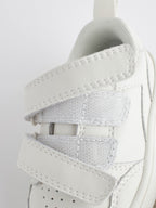 White Wide Fit (G) Touch Fastening Leather First Walker Baby Shoes