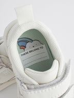 White Wide Fit (G) Touch Fastening Leather First Walker Baby Shoes