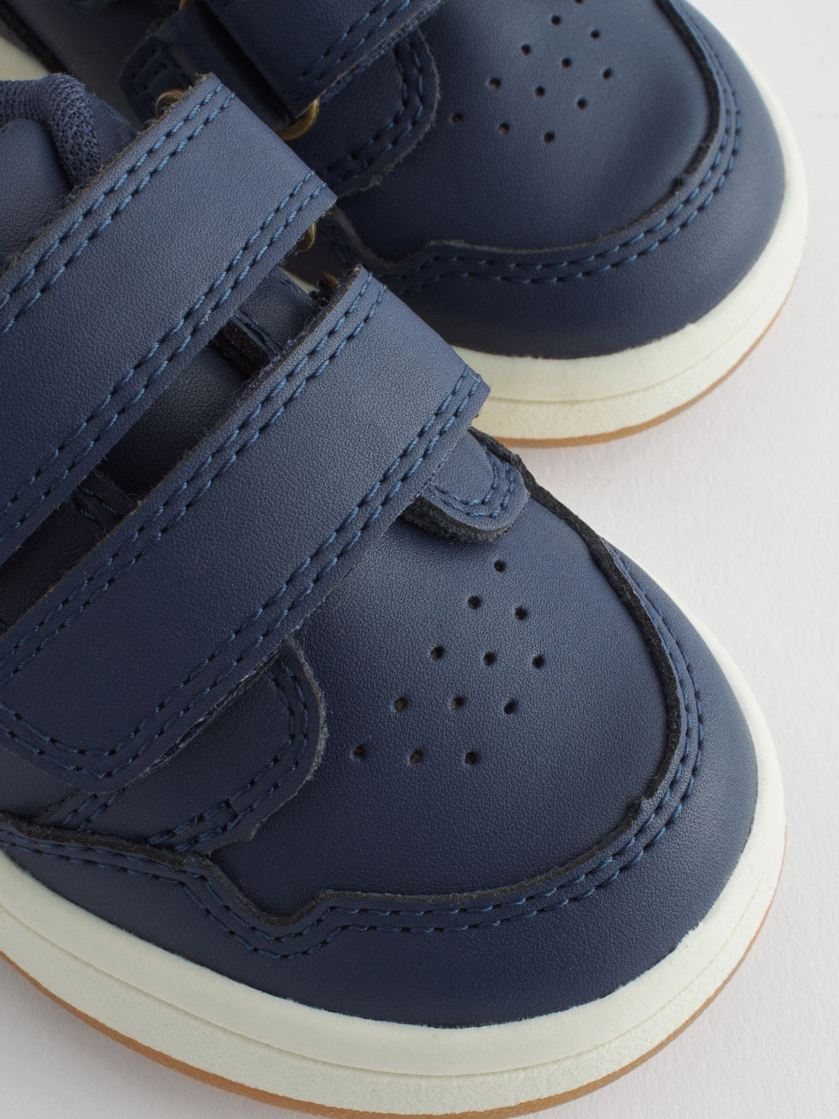 Navy Wide Fit (G) Touch Fastening Leather First Walker Baby Shoes